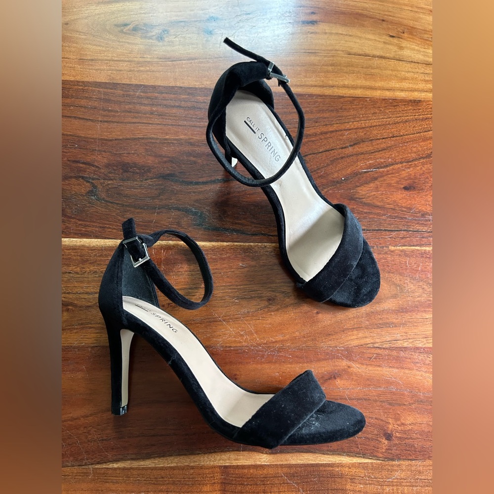 Call it spring velvet strap pumps high heals